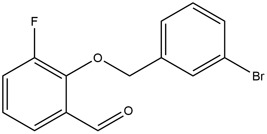 2-[(3-Bromophenyl)methoxy]-3-fluorobenzaldehyde Structure