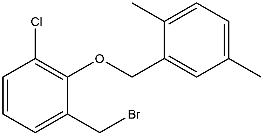 1-(Bromomethyl)-3-chloro-2-[(2,5-dimethylphenyl)methoxy]benzene Structure