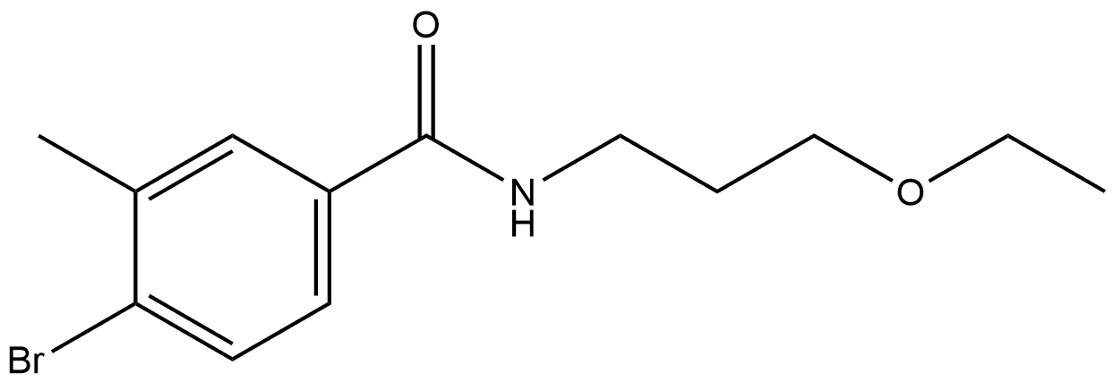 4-Bromo-N-(3-ethoxypropyl)-3-methylbenzamide Structure