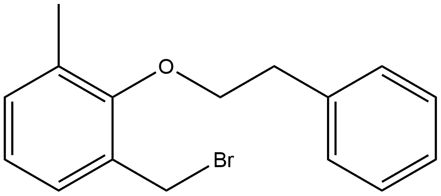 1-(Bromomethyl)-3-methyl-2-(2-phenylethoxy)benzene Structure