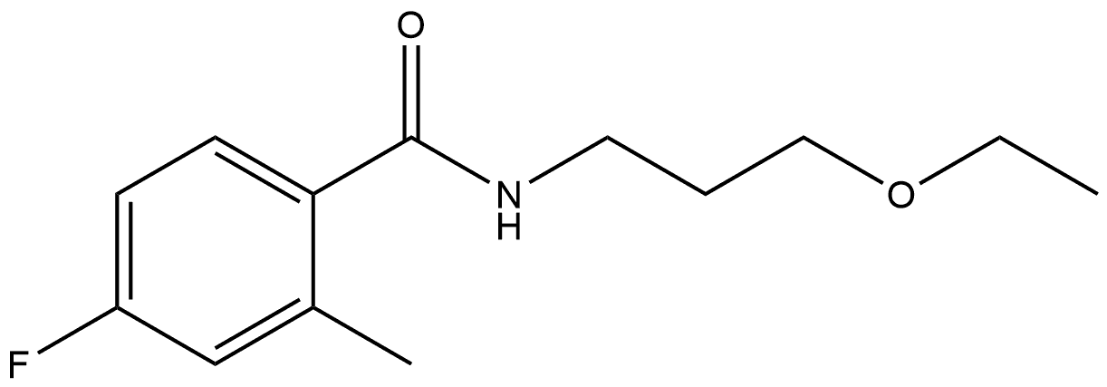 N-(3-Ethoxypropyl)-4-fluoro-2-methylbenzamide Structure