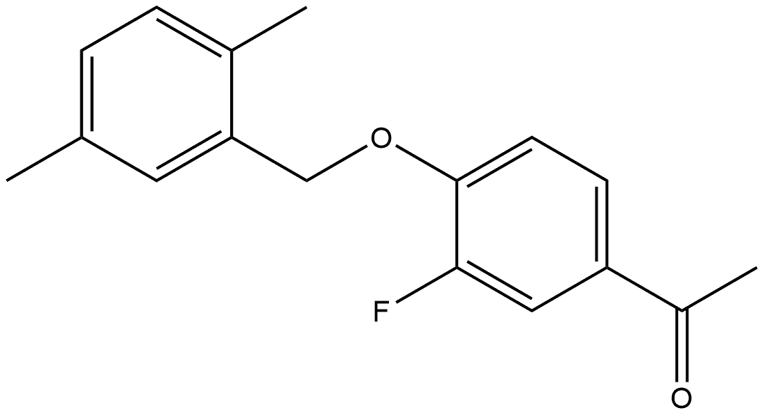 1-[4-[(2,5-Dimethylphenyl)methoxy]-3-fluorophenyl]ethanone Structure