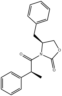 2-Oxazolidinone, 3-[(2S)-1-oxo-2-phenylpropyl]-4-(phenylmethyl)-, (4S)- Structure