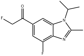 Ethanone, 2-fluoro-1-[4-fluoro-2-methyl-1-(1-methylethyl)-1H-benzimidazol-6-yl]- Structure