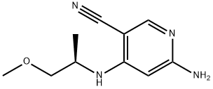 3-Pyridinecarbonitrile, 6-amino-4-[[(1R)-2-methoxy-1-methylethyl]amino]- Structure