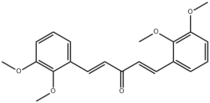 1,4-Pentadien-3-one, 1,5-bis(2,3-dimethoxyphenyl)-, (1E,4E)- 구조식 이미지