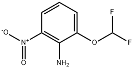 Benzenamine, 2-(difluoromethoxy)-6-nitro- Structure