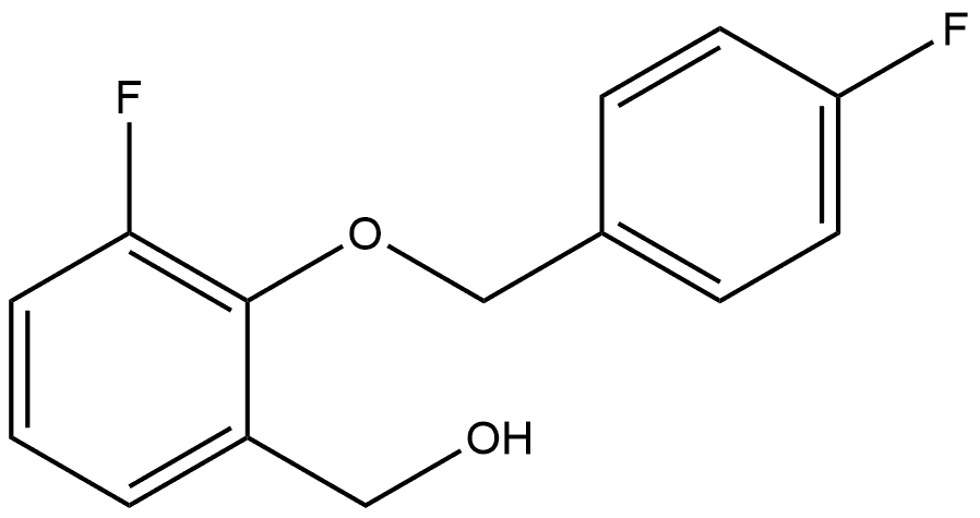 3-Fluoro-2-[(4-fluorophenyl)methoxy]benzenemethanol Structure