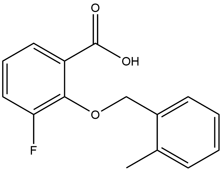 3-Fluoro-2-[(2-methylphenyl)methoxy]benzoic acid Structure