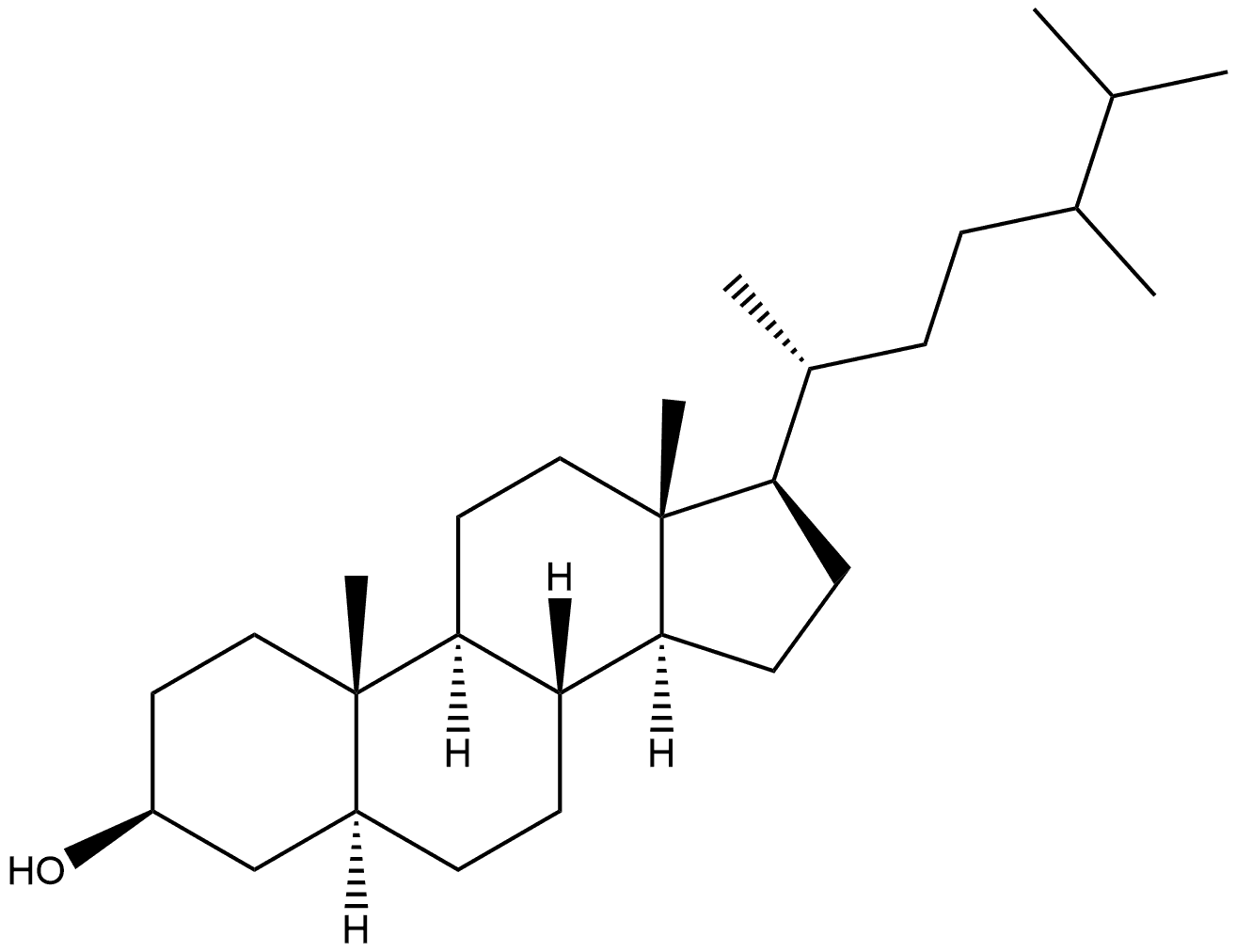 Ergostan-3-ol, (3β,5α,24ξ)- Structure