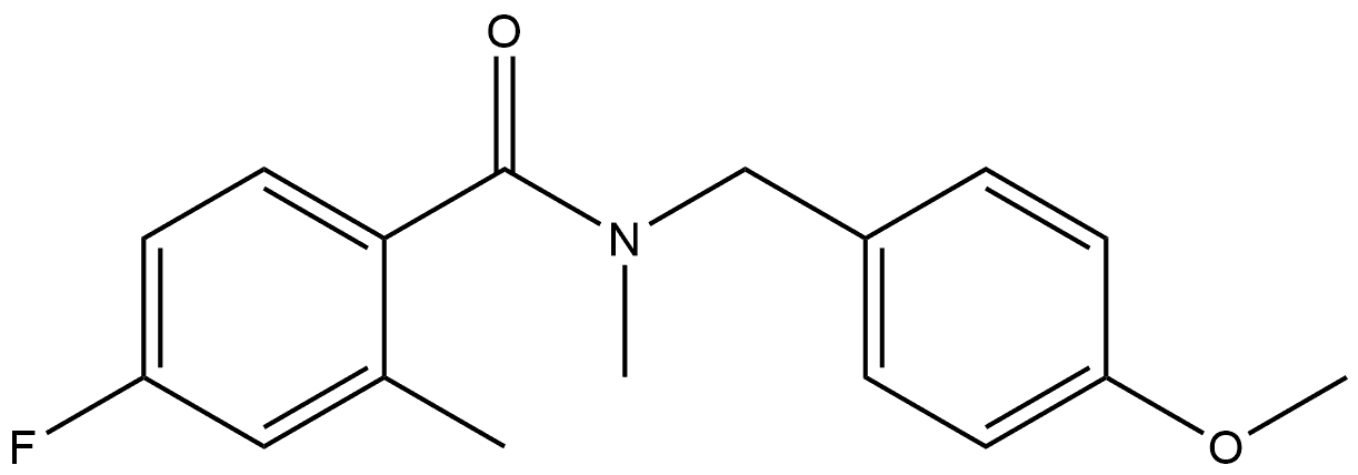 4-Fluoro-N-[(4-methoxyphenyl)methyl]-N,2-dimethylbenzamide Structure