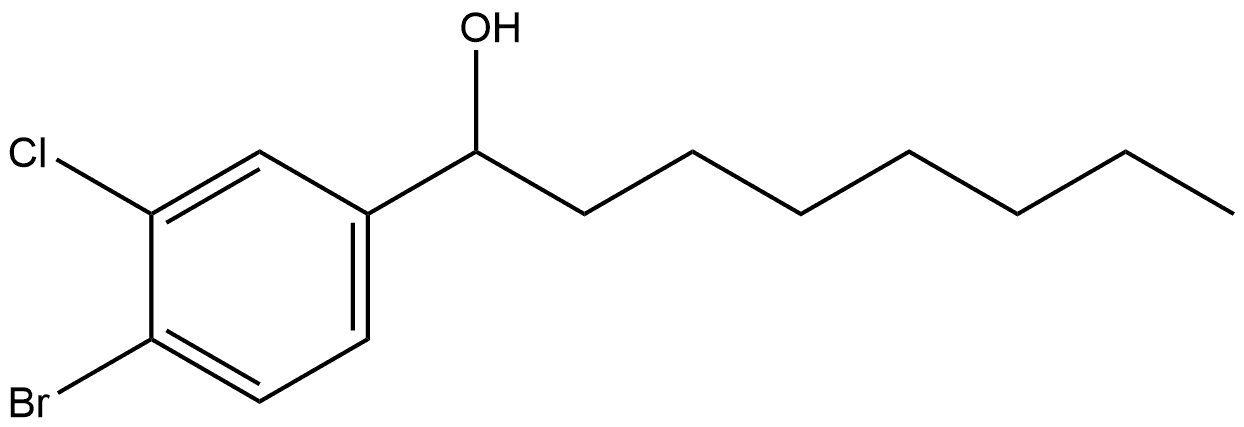 4-Bromo-3-chloro-α-heptylbenzenemethanol 구조식 이미지