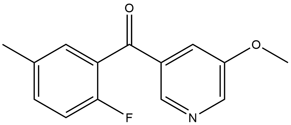 (2-Fluoro-5-methylphenyl)(5-methoxy-3-pyridinyl)methanone Structure