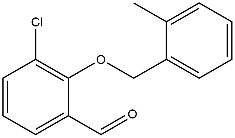 3-Chloro-2-[(2-methylphenyl)methoxy]benzaldehyde Structure