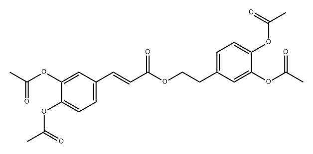 2-Propenoic acid, 3-[3,4-bis(acetyloxy)phenyl]-, 2-[3,4-bis(acetyloxy)phenyl]ethyl ester, (2E)- Structure