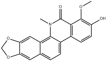 [1,3]Benzodioxolo[5,6-c]phenanthridin-13(12H)-one, 2-hydroxy-1-methoxy-12-methyl- Structure