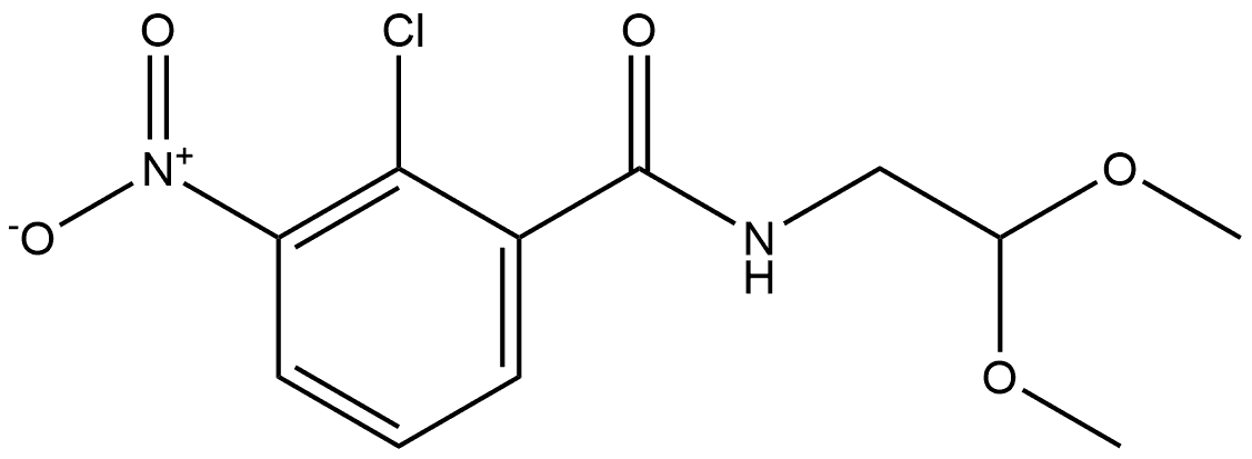 2-chloro-N-(2,2-dimethoxyethyl)-3-nitrobenzamide Structure