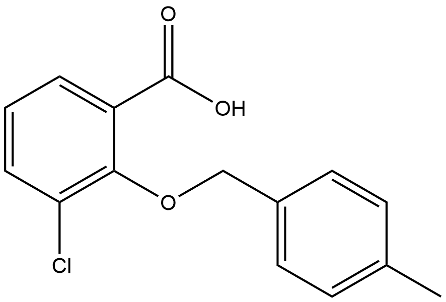 3-Chloro-2-[(4-methylphenyl)methoxy]benzoic acid Structure