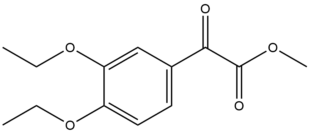 Methyl 3,4-diethoxy-α-oxobenzeneacetate Structure