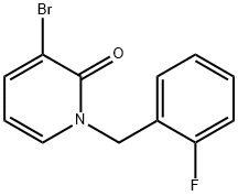 2(1H)-Pyridinone, 3-bromo-1-[(2-fluorophenyl)methyl]- Structure