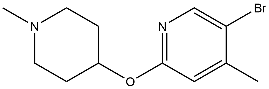 5-Bromo-4-methyl-2-[(1-methyl-4-piperidinyl)oxy]pyridine Structure