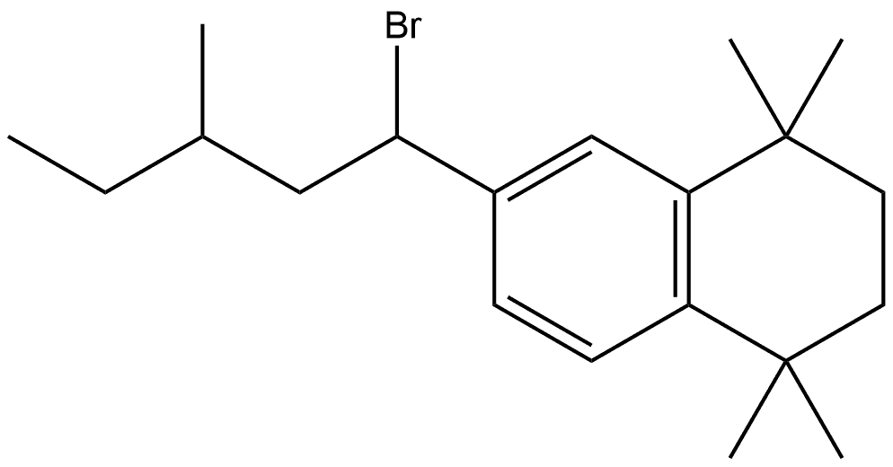 6-(1-Bromo-3-methylpentyl)-1,2,3,4-tetrahydro-1,1,4,4-tetramethylnaphthalene Structure