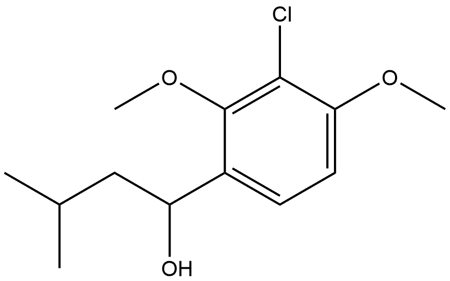 3-Chloro-2,4-dimethoxy-α-(2-methylpropyl)benzenemethanol Structure