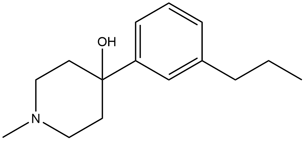 1-Methyl-4-(3-propylphenyl)-4-piperidinol Structure