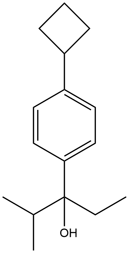 4-Cyclobutyl-α-ethyl-α-(1-methylethyl)benzenemethanol Structure