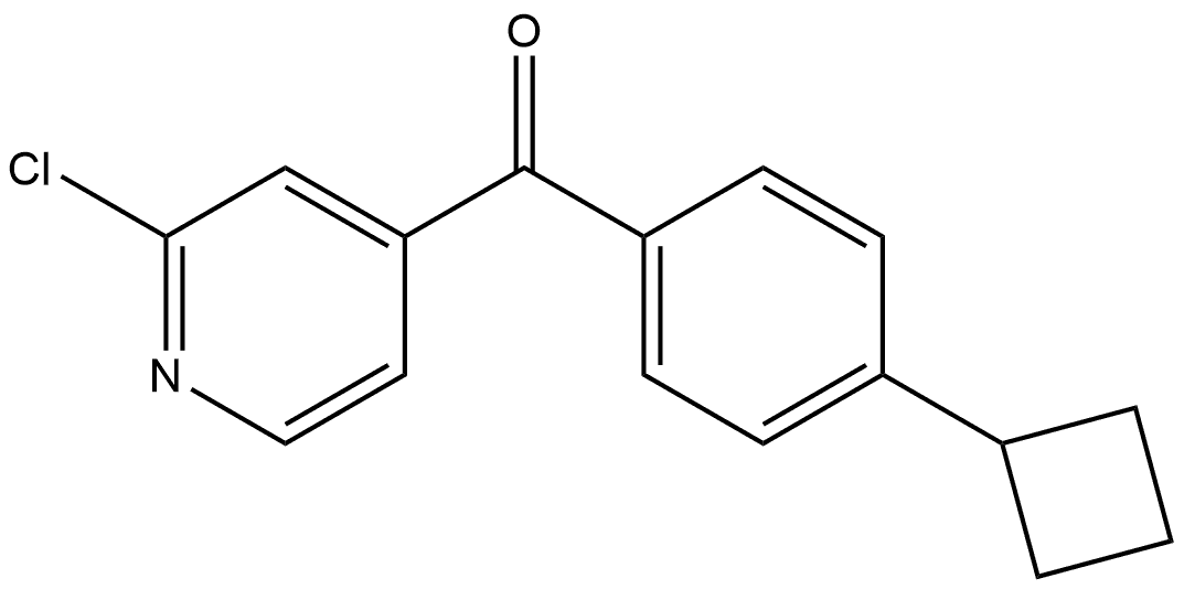 (2-Chloro-4-pyridinyl)(4-cyclobutylphenyl)methanone Structure