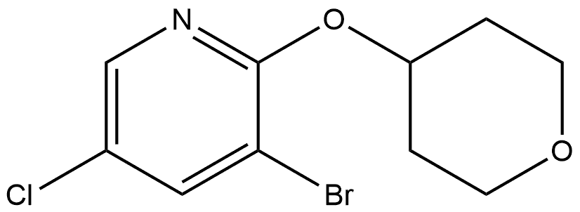 3-Bromo-5-chloro-2-[(tetrahydro-2H-pyran-4-yl)oxy]pyridine Structure