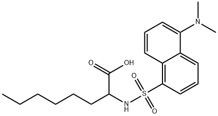 Octanoic acid, 2-[[[5-(dimethylamino)-1-naphthalenyl]sulfonyl]amino]- Structure