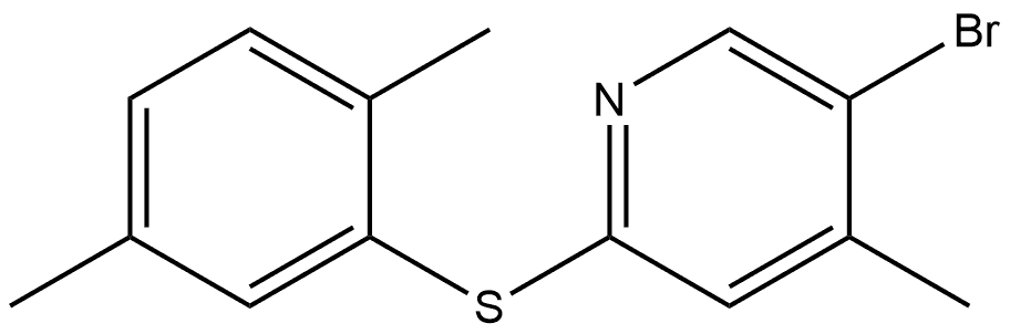 5-Bromo-2-[(2,5-dimethylphenyl)thio]-4-methylpyridine Structure