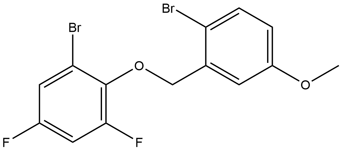 1-Bromo-2-[(2-bromo-5-methoxyphenyl)methoxy]-3,5-difluorobenzene Structure