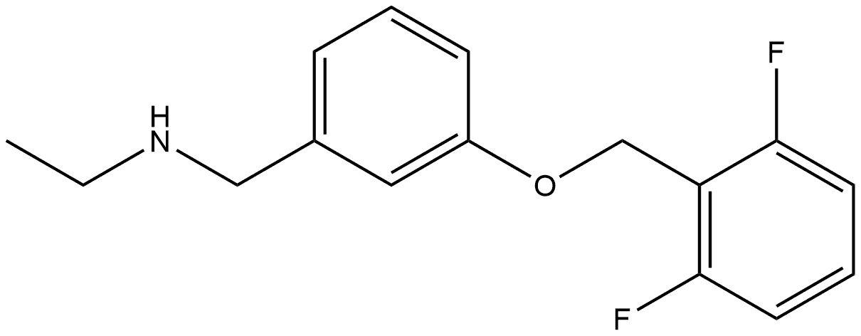 3-[(2,6-Difluorophenyl)methoxy]-N-ethylbenzenemethanamine Structure