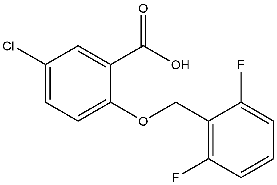 5-Chloro-2-[(2,6-difluorophenyl)methoxy]benzoic acid Structure