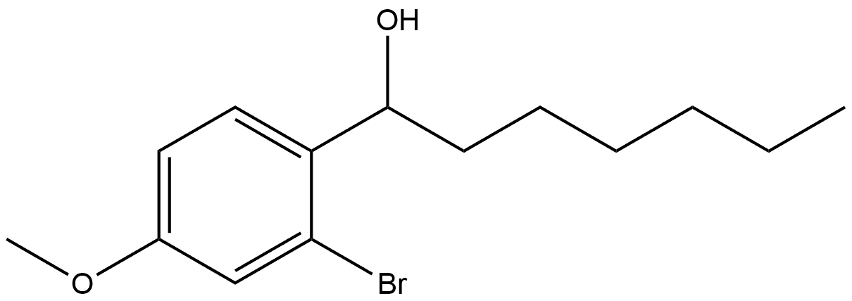 2-Bromo-α-hexyl-4-methoxybenzenemethanol Structure