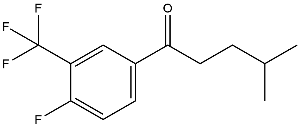 1-[4-Fluoro-3-(trifluoromethyl)phenyl]-4-methyl-1-pentanone Structure