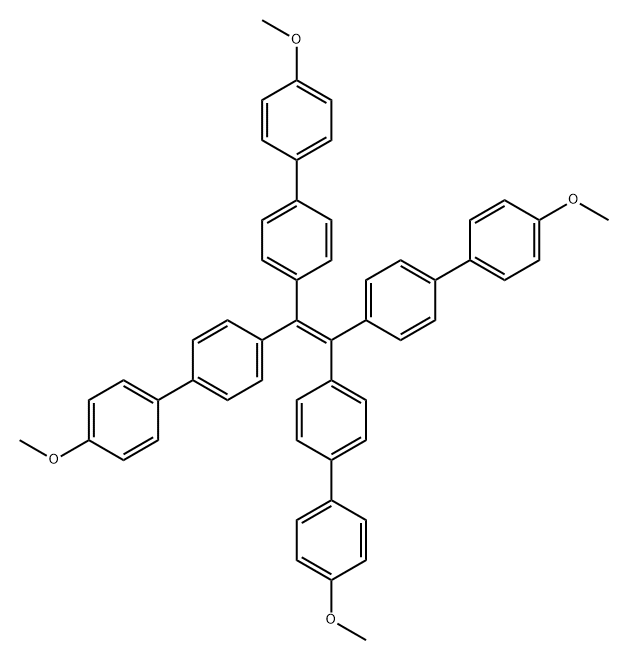 1,1'-Biphenyl, 4,4'',4'''',4''''''-(1,2-ethenediylidene)tetrakis[4'-methoxy- Structure