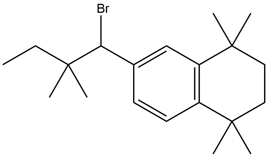 6-(1-Bromo-2,2-dimethylbutyl)-1,2,3,4-tetrahydro-1,1,4,4-tetramethylnaphthalene Structure