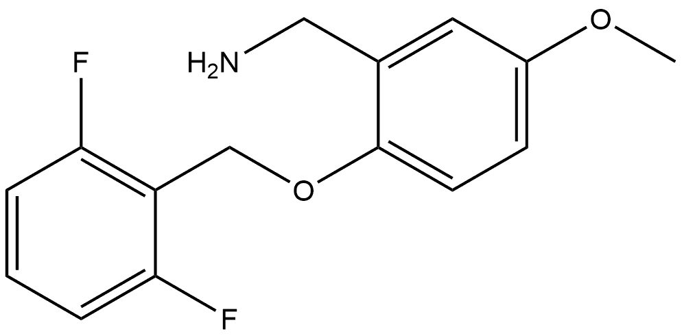 2-[(2,6-Difluorophenyl)methoxy]-5-methoxybenzenemethanamine Structure