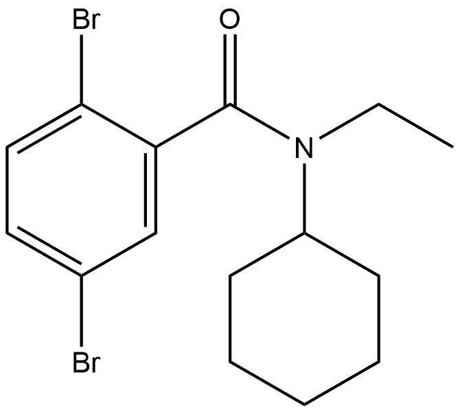 2,5-Dibromo-N-cyclohexyl-N-ethylbenzamide Structure