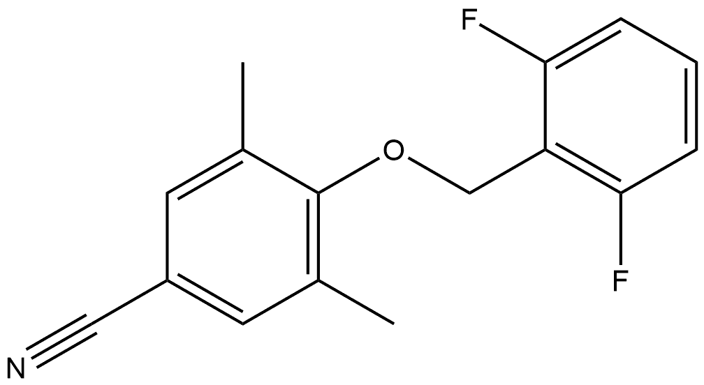 4-[(2,6-Difluorophenyl)methoxy]-3,5-dimethylbenzonitrile Structure