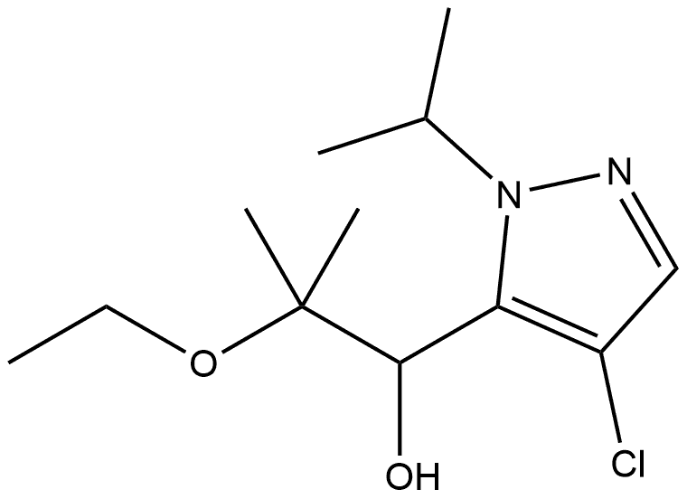 1-[4-chloro-1-(propan-2-yl)-1H-pyrazol-5-yl]-2-ethoxy-2-methylpropan-1-ol Structure