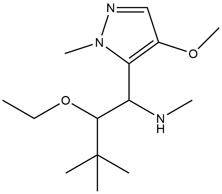 2-ethoxy-1-(4-methoxy-1-methyl-1H-pyrazol-5-yl)-3,3-dimethylbutyl](methyl)amine Structure