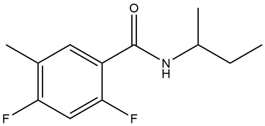 2,4-Difluoro-5-methyl-N-(1-methylpropyl)benzamide Structure