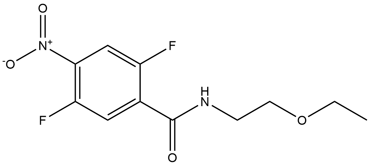 N-(2-ethoxyethyl)-2,5-difluoro-4-nitrobenzamide Structure