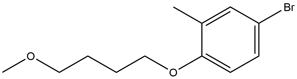 4-Bromo-1-(4-methoxybutoxy)-2-methylbenzene Structure