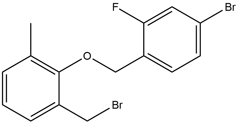 2-[(4-Bromo-2-fluorophenyl)methoxy]-1-(bromomethyl)-3-methylbenzene Structure