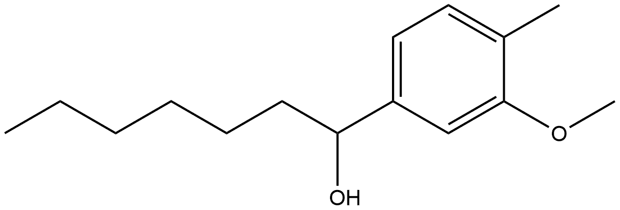 α-Hexyl-3-methoxy-4-methylbenzenemethanol Structure